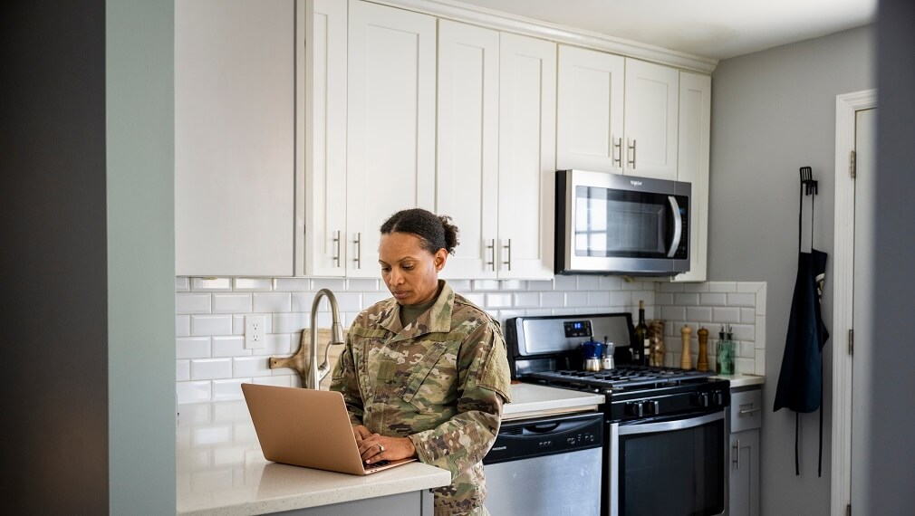 Service member applying online