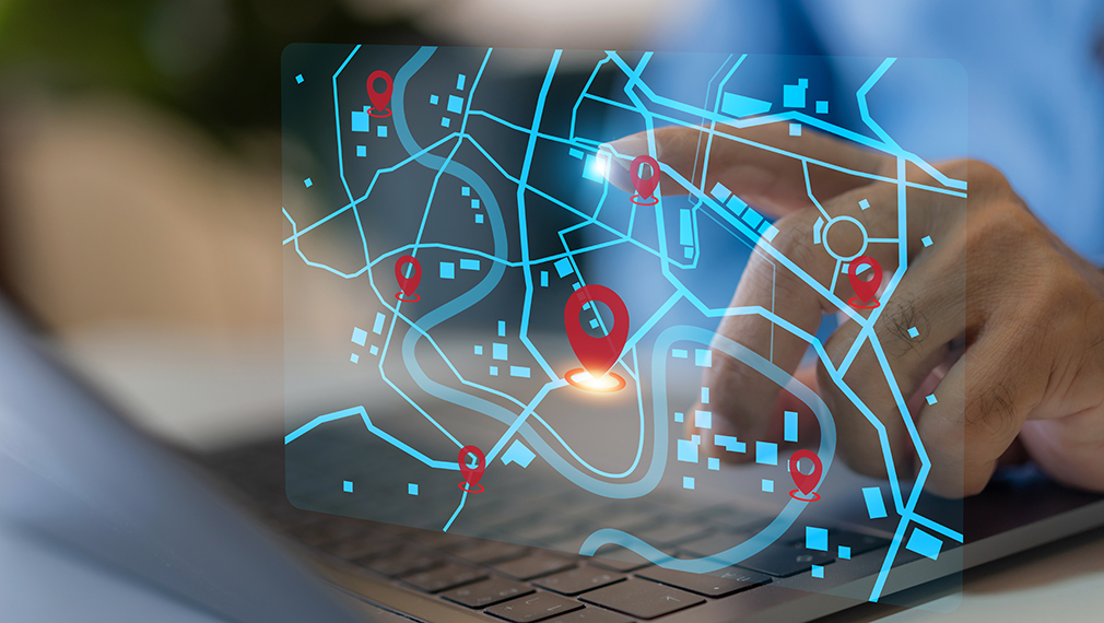 Digital modular of houses in a neighborhood.